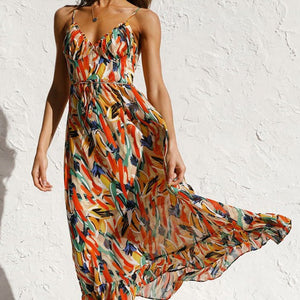 Belinda™ | שמלת מידי צבעונית
