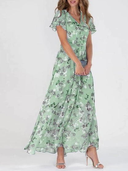Jasmine™  | שמלת שיפון פרחונית